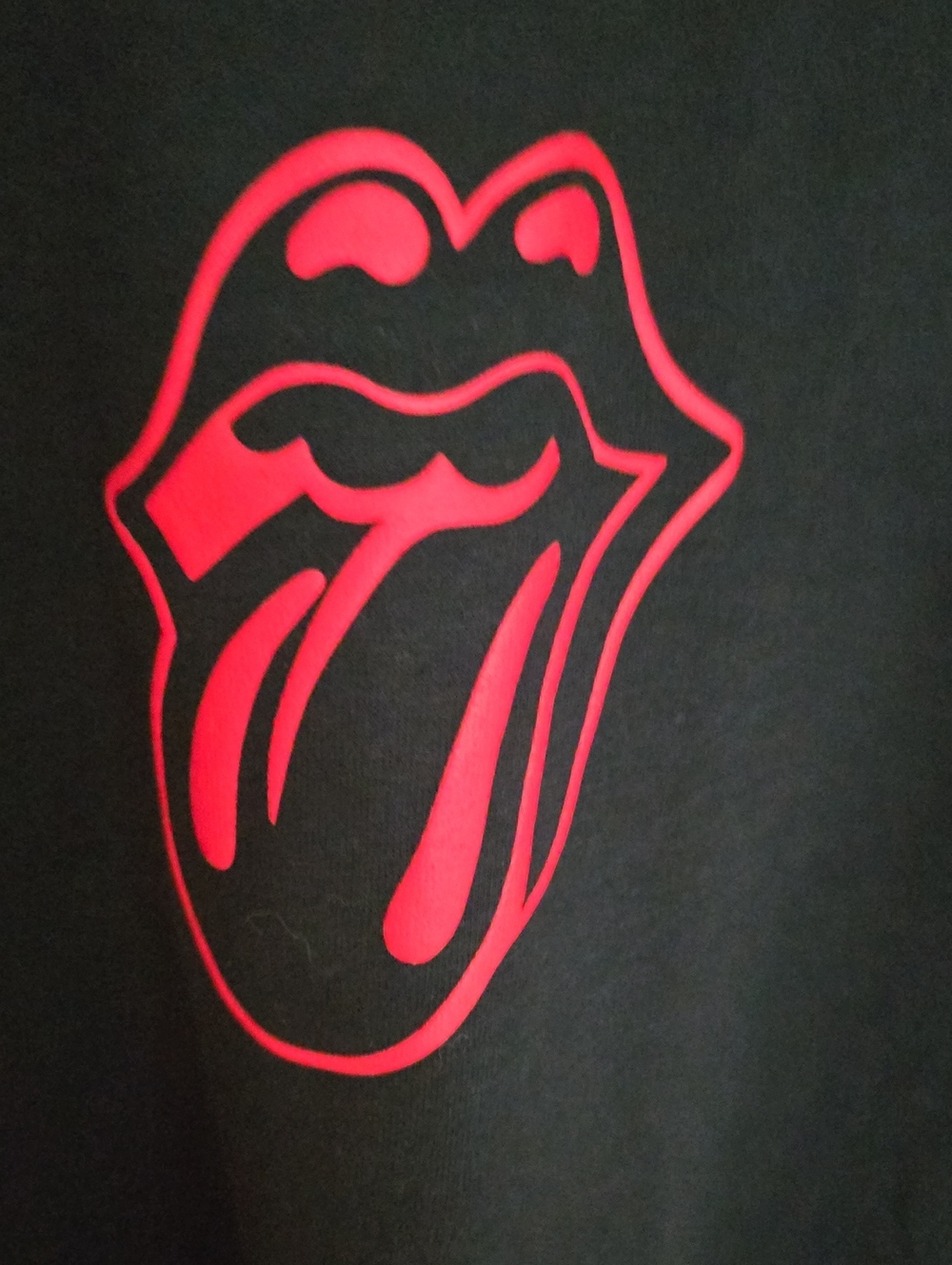 The Rolling Stones Black Tee with Red Tongue Graphic Unisex Size L NWT - Picture 2 of 4